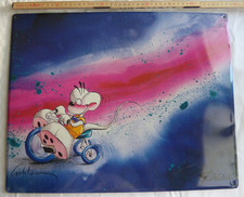 Diddl Magnettafel DREIRAD Galaxy blau pink  ca. 50 x 40cm Thomas Goletz