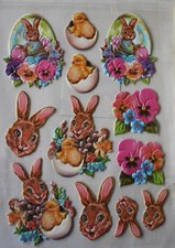 3-D Relief-Sticker "Osterhasen
