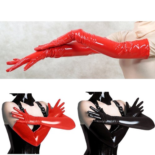Lange faux lederhandschuhe - faux,