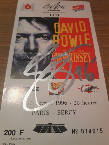 David bowie autogramm - david, ticket