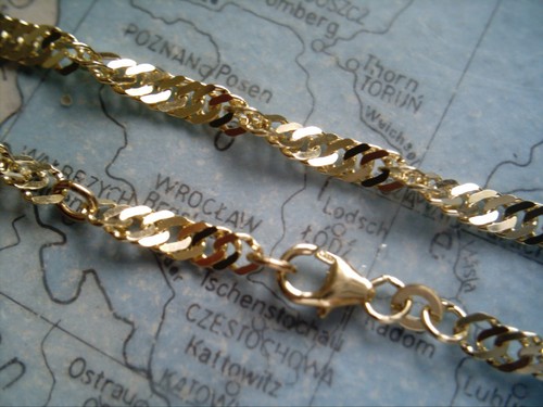 Fußkette gold 333 länge - fußkette,