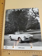 Foto Photo Oldtimer 1966 Alfa Romeo 2600 Spider Roadster Cabrio Cabriolet
