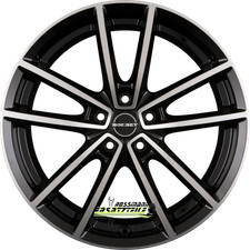 4x Borbet W black polished