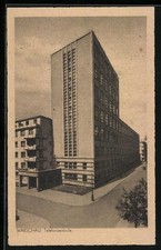 Warschau, Blick auf die Telefonzentrale, Ansichtskarte 