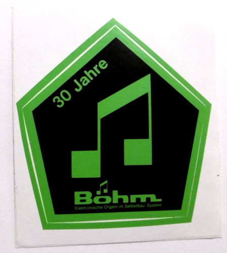 Werbe aufkleber böhm - böhm, jahre