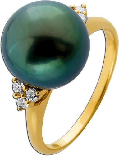 Perlenring 12mm gold 585 - 585, 14k