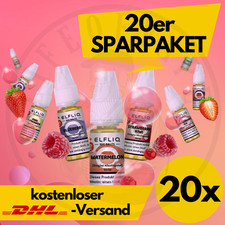 20x ELFLIQ ELFBAR 600 E-Liquid Sparpaket 10/20mg Nikotin I Vape Nic Salt 200ml