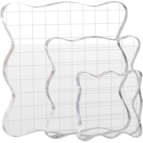 Acryl stempelblock set 3er - stempelblock,