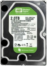 FESTPLATTE WESTERN DIGITAL 2TB GREEN WD20EARS SATA II 64MB 7200U/min 3.5"