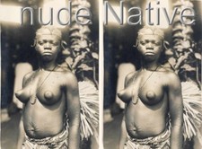 18 Nude Native Afrika Stereofotos um 1900 nackt akt Serie 2 