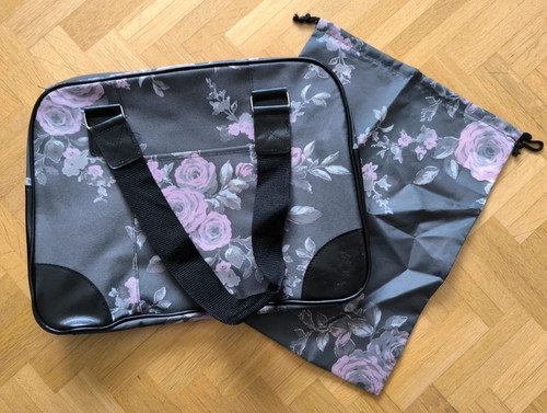Tasche mit beutel grau rosa - tasche,