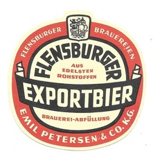 altes Bieretikett Flensburger