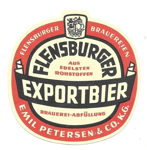 Altes bieretikett flensburger - altes,