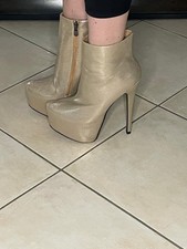Goldene high heel stiefelette - goldene,