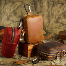 Rindsleder Mini Aufbewahrung Geldbörse Karten Gürtel Gürteltasche Hängetasche Freizeit Outdoor