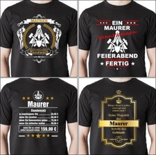 Zunft Maurer T-Shirt Zunftsymbol Zünfte Maurer Stundensatz Heavyshirt 