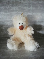 Kuscheltier Plüschtier weiß Bär mit brauner Nase zum Aufhängen 😀