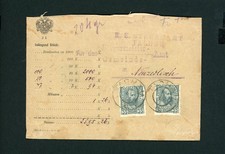 Österreich Wertbrief Siegelbrief Tachau