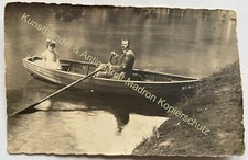 orig. Photo postcard rowing