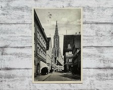 AK Ulm Hirschstrasse Münster Kochmann Reiseartikel Architektur Postkarte Vintage