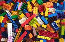 100x LEGO® Nur Hohe Basis Basic Grundbausteine Konvolut bunt gemischt