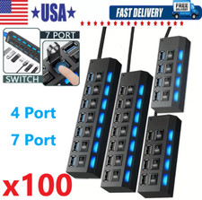 USB Hub 7 Port On/Off Switch