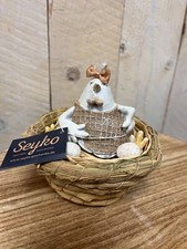 Huhn*Henne im Dekokorb*Ostern*Deko*Osterdeko*