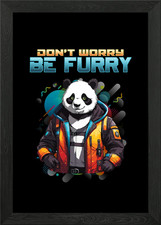 Don't Worry Be Furry Gerahmtes