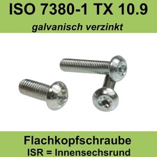 M8 ISO 7380-1 10.9 verzinkt TX