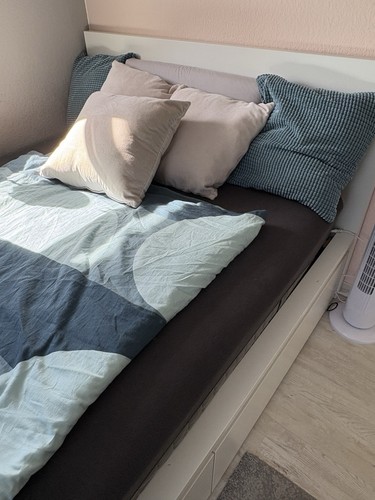 Bett malm weiß - bett, mit
