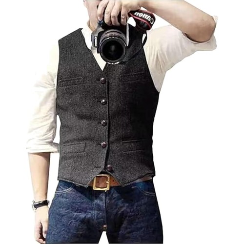 Herren weste woll tweed - weste,