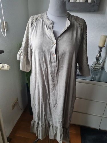 Damen kleid vokuhila oliv mit - damen,