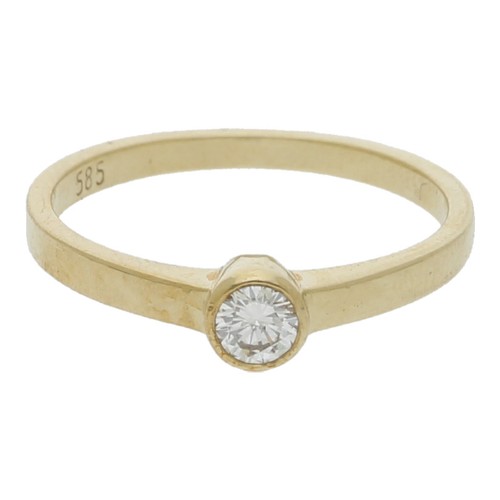 Solitär diamant brillant ring - solitär,