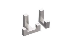 Kleiderhaken Edelstahl-Optik eckig TETRIS Garderobenhaken Wand-haken Mantelhaken