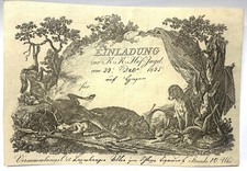 rar Einladung K.K. Hof-Jagd