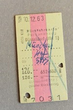Fahrkarte Bahn Karton |