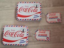SET x 2 Lip Smacker Coca Cola Gift Tin Travel Set 6 Lip Balms