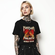 Manowar T-Shirt Final Battle World Tour | Offizielles Bandshirt Metal Rock Heavy