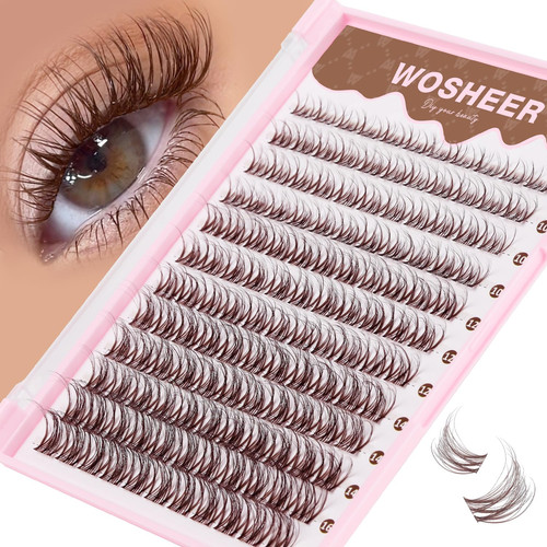 Brown spider lash clusters - spider,