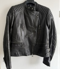Belstaff Damen - Lederjacke schwarz Größe 46