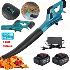 Akku Laubbläser Gebläse Bläser Mit 2 Akkus Und Ladegerät Für 18V Makita 350km/h