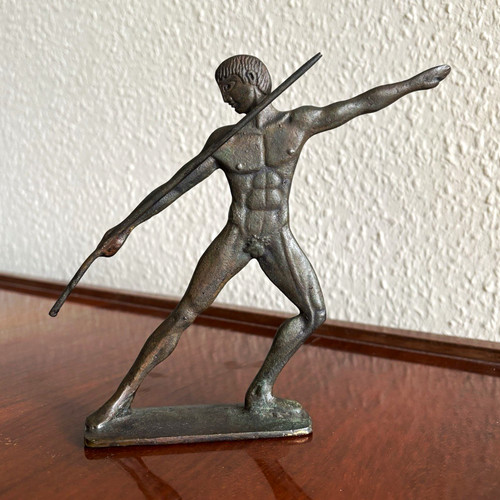 Bronze skulptur speerwerfer - bronze,