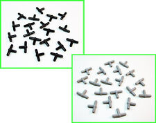 20 x LEGO Technik - Pneumatik T-Stück - Schwarz & Hellgrau - 4697b - NEU