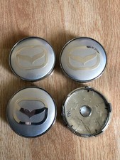 NEU 4x 60mm Für Mazda Nabenkappen Nabendeckel Felgendeckel Radnabendeckel Silber