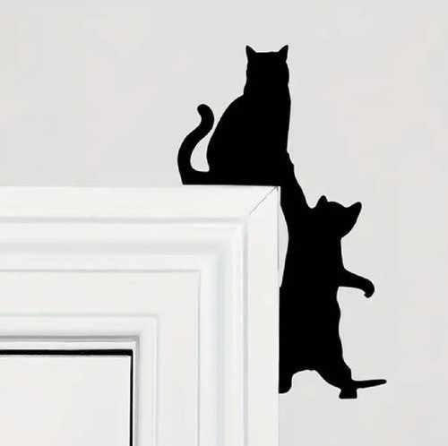 Katzen türdeko wanddeko - katzen,
