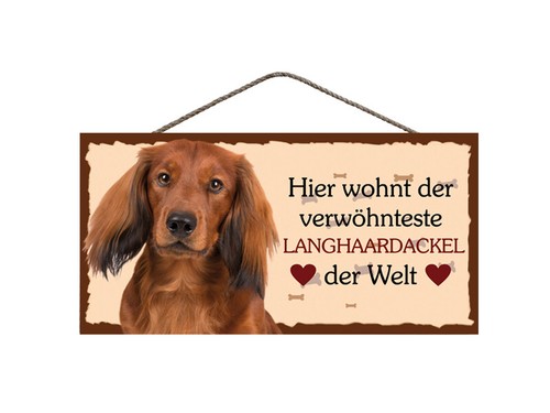 Türschild langhaardackel - türschild,
