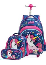 Htgroce Schulranzen Rucksack Trolley Mit 2 Rollen Für Kinder