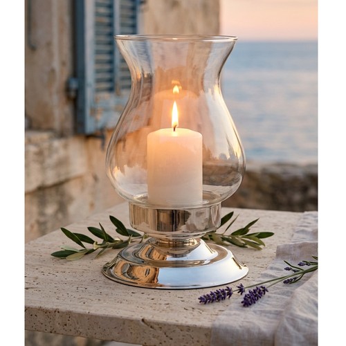 Windlicht silber 5cm - windlicht, 25,5cm