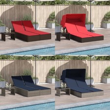 Doppel Sonnenliege mit Dach