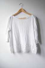 H&M Bluse Shirt Spitze weiß